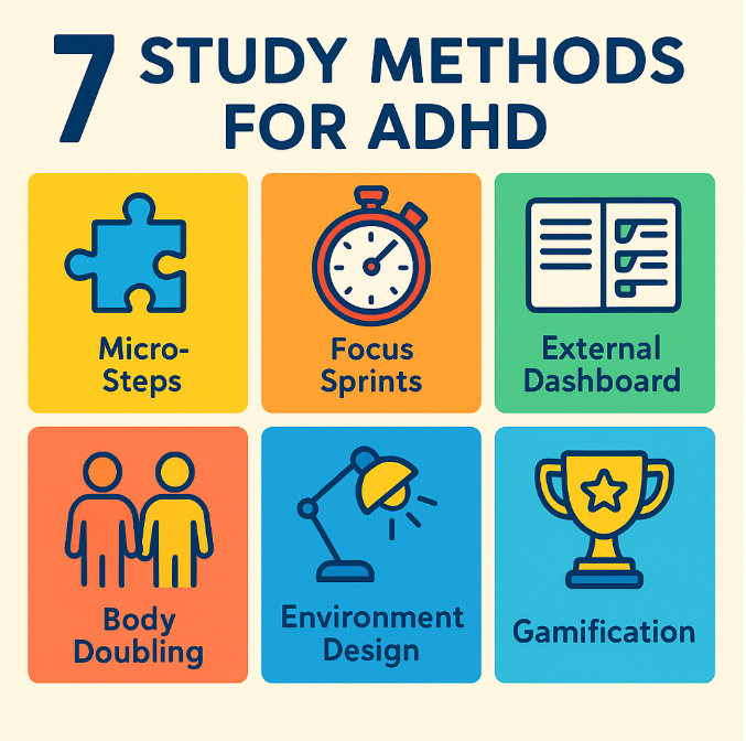 Best Study Methods for ADHD